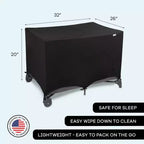 Hoovy Playard Cubierta Oscurecedora Transpirable y Elástica - Negro