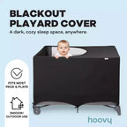 Hoovy Playard Cubierta Oscurecedora Transpirable y Elástica - Negro