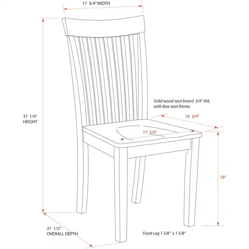 Kings Brand Furniture - Sillas auxiliares de comedor de madera maciza Kurmer, juego de 2, roble natural