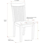 Kings Brand Furniture - Sillas auxiliares de comedor de madera maciza Kurmer, juego de 2, roble natural