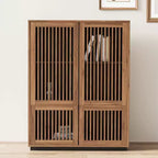 Sillas auxiliares de comedor Kurmer de madera maciza, juego de 2, roble natural