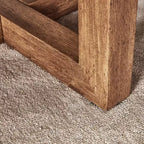 Mesa de centro redonda moderna de MDF texturizado de 31,4 pulgadas, mesa rústica para sala de estar, gris