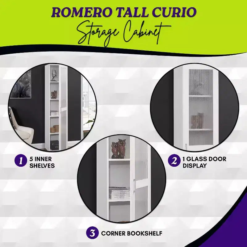 Armario expositor alto Romero con 1 puerta