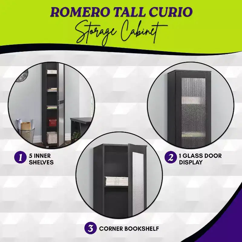 Armario expositor alto Romero con 1 puerta