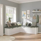 Famapy Elegant and Practical L - shaped Corner Storage Bench Shoe Bench for Home Organization