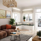 Elegante y práctico banco esquinero en forma de L con almacenamiento para organizar el hogar
