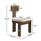 Christopher Knight Home Gaynor Sillas de comedor tapizadas en chenilla de madera de caucho de estilo moderno de mediados de siglo (juego de 2)