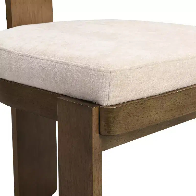 Christopher Knight Home Gaynor Sillas de comedor tapizadas en chenilla de madera de caucho de estilo moderno de mediados de siglo (juego de 2)