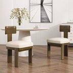 Christopher Knight Home Gaynor Mid-Century Modern Rubberwood Chenille Upholstered Dining Chairs(Set of 2)