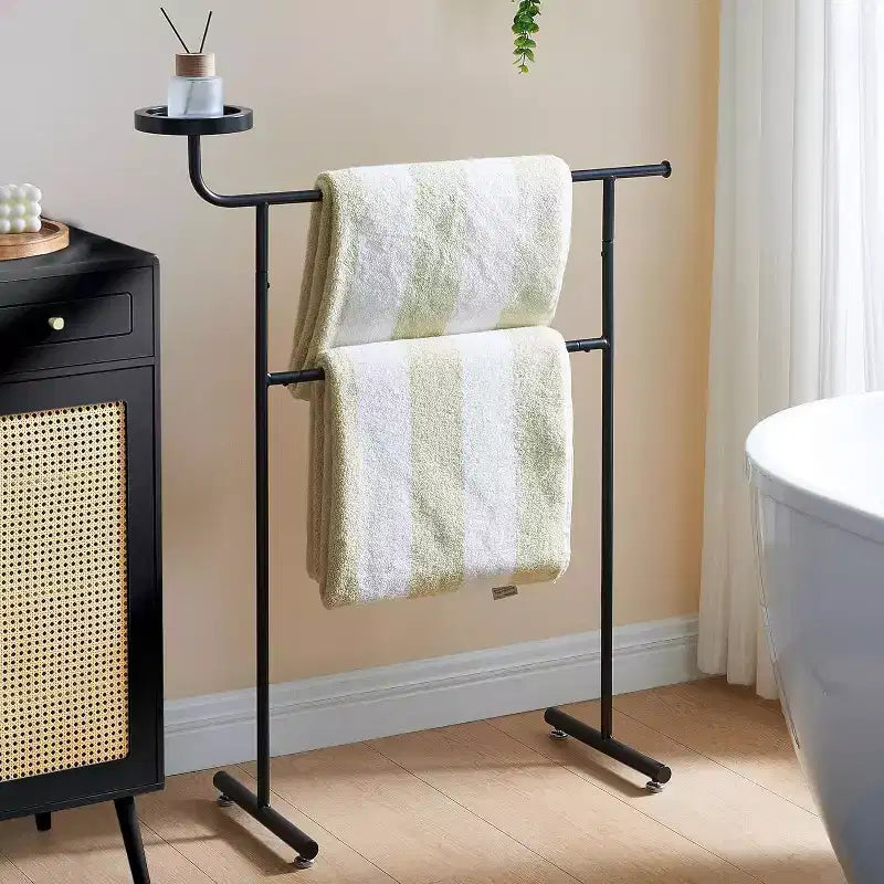 Kings Brand Furniture Suit Valet Stand  Coat Rack with Rods, Storage Trays & Hanger, Freestanding Organizer for Bedrooms & Entryways