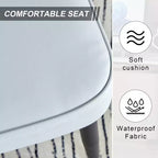 Juego de 2 sillas de comedor, respaldo de cuero sintético y cojines de asiento tapizados y patas de metal negras, para restaurantes, dormitorios, salas de estar