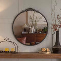 Maxax Round Metal Accent Mirror