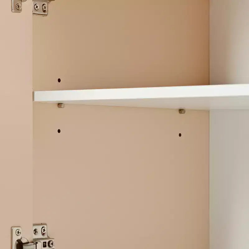 Muebles de Almacenamiento con Cajones y Estantes, Armarios Auxiliares para Sala de Estar, Blancos