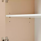 Muebles de Almacenamiento con Cajones y Estantes, Armarios Auxiliares para Sala de Estar, Blancos