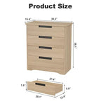 Cómoda para dormitorio, mesita de noche con 3 cajones de gran almacenamiento, cómoda organizadora pequeña y moderna, mesa auxiliar para sala de estar, guardería