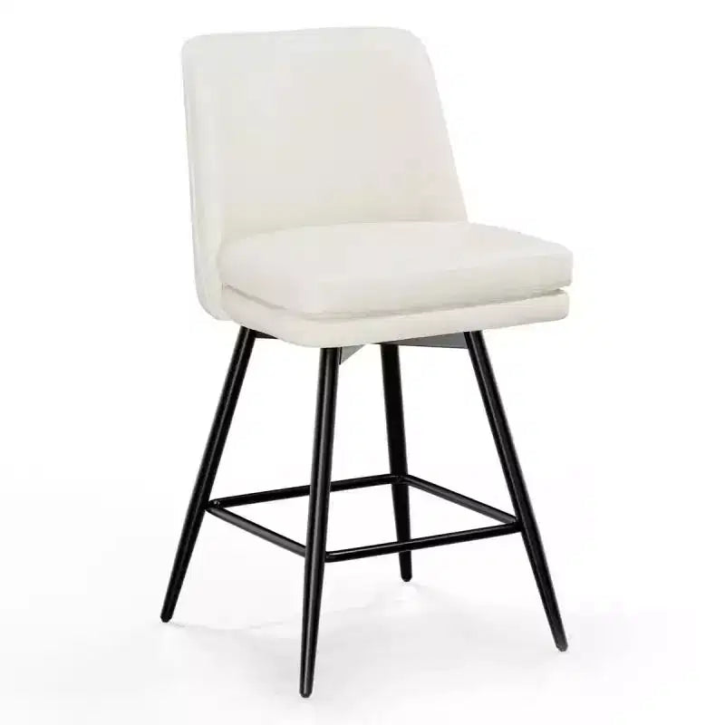 PU Leather Modern Paded Bar Stools: 360 Rotation, Durable Build & Chic Design