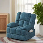 Sillón Reclinable Mecedora Grande Verde Negruzco para Adultos Salón