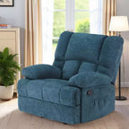 Sillón Reclinable Mecedora Grande Verde Negruzco para Adultos Salón