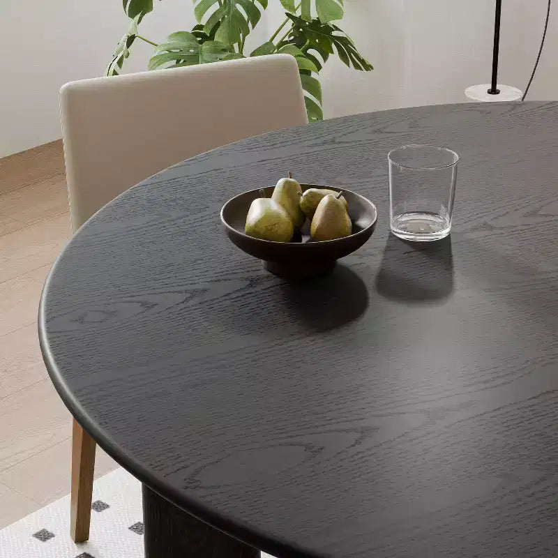 Mesa de comedor redonda de madera de 45 pulgadas para 4, mesa moderna de cocina y comedor de estilo rústico