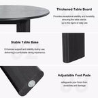 Mesa de comedor redonda de madera de 45 pulgadas para 4, mesa moderna de cocina y comedor de estilo rústico