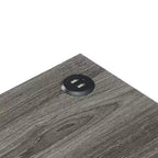 Mesa auxiliar HomeStock Belmont con estación de carga y estante, dos puertos USB, mesa auxiliar elegante con diseño de marco entrecruzado para decoración de dormitorio