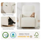Sillón Reclinable Giratorio Eléctrico para Bebés Spruce & Spring con Cojín Lumbar