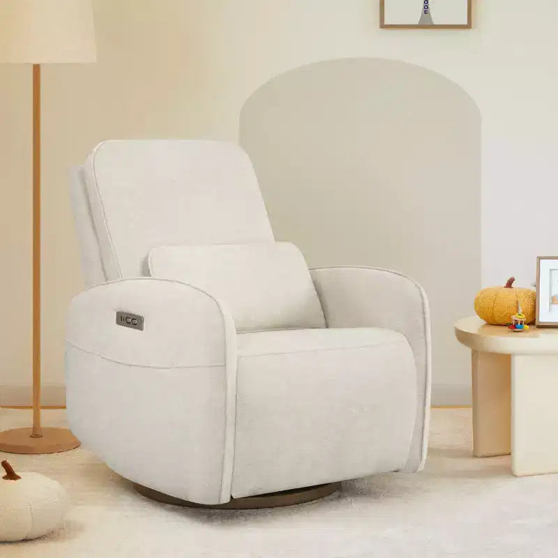 Sillón Reclinable Giratorio Eléctrico para Bebés Spruce & Spring con Cojín Lumbar