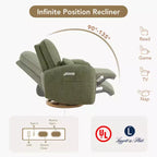 Sillón Reclinable Giratorio Eléctrico para Bebés Spruce & Spring con Cojín Lumbar