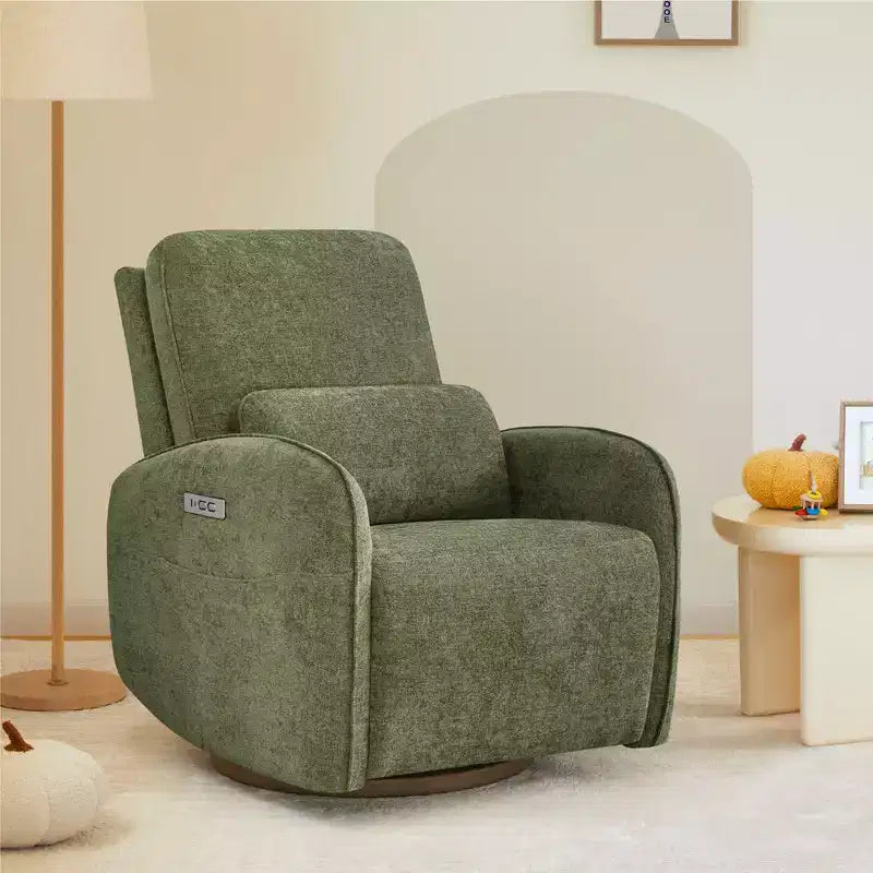 Sillón Reclinable Giratorio Eléctrico para Bebés Spruce & Spring con Cojín Lumbar