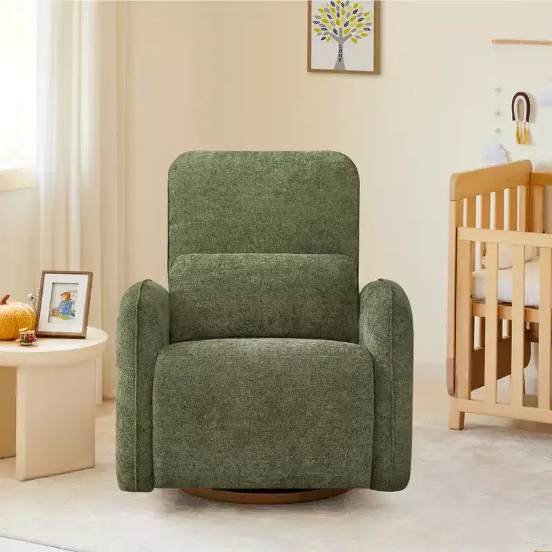 Sillón Reclinable Giratorio Eléctrico para Bebés Spruce & Spring con Cojín Lumbar