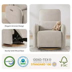 Sillón Reclinable Giratorio Eléctrico para Bebés Spruce & Spring con Cojín Lumbar