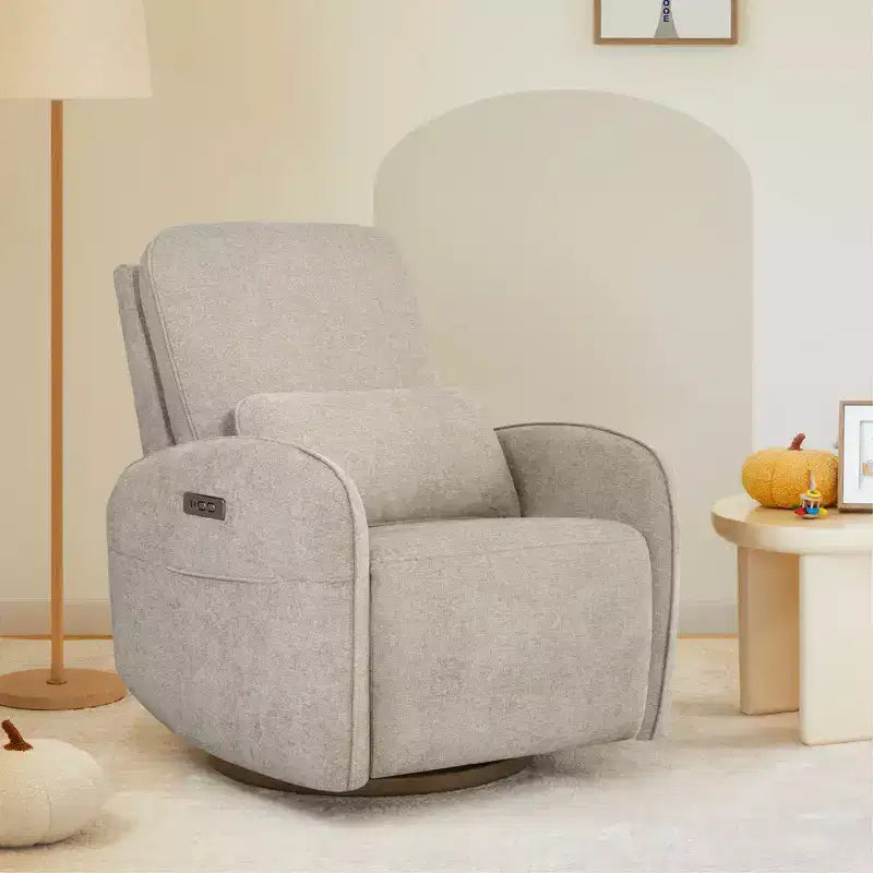 Sillón Reclinable Giratorio Eléctrico para Bebés Spruce & Spring con Cojín Lumbar