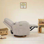 Sillón Reclinable Giratorio Eléctrico para Bebés Spruce & Spring con Cojín Lumbar