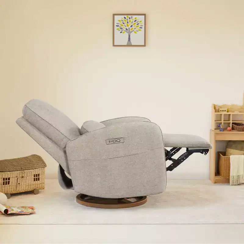 Sillón Reclinable Giratorio Eléctrico para Bebés Spruce & Spring con Cojín Lumbar