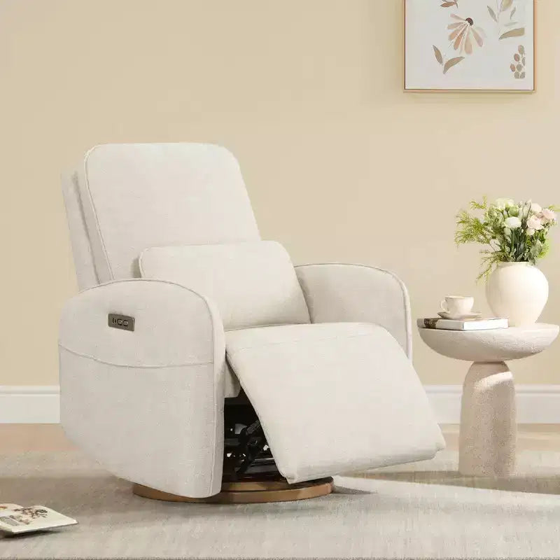 Sillón Reclinable Giratorio Eléctrico para Bebés Spruce & Spring con Cojín Lumbar
