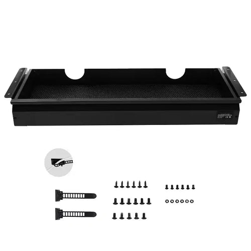 VEVOR 26 Wide Under Desk Drawer Slide Out, Under Desk Mounted Pull-out Drawer Attachment, Hidden Desktop Storage Organizer, 29x9x4 in, Black