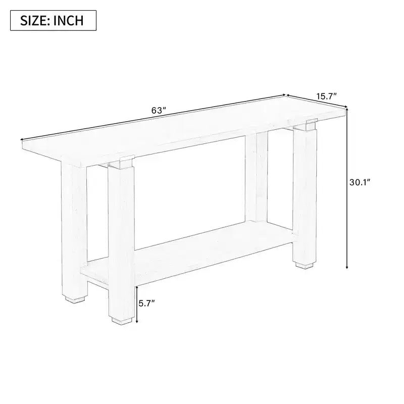 Mesa consola estrecha moderna de 63 pulgadas, mesa de entrada con detalles de metal y estante abierto, mesa decorativa para sala de estar, pasillo, negra