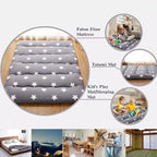 Colchón japonés futón de suelo, colchoneta de tatami portátil para acampar, almohadilla para dormir para niños, colchón enrollable plegable