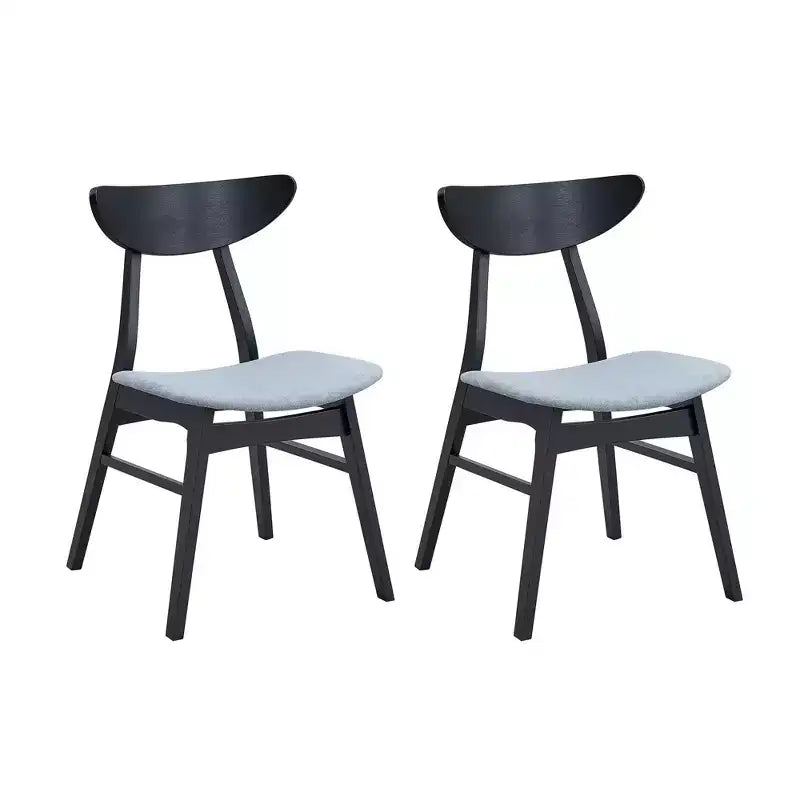Sillas de comedor tapizadas Bastien Modern Rubberwood (Juego de 2)