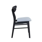 Sillas de comedor tapizadas Bastien Modern Rubberwood (Juego de 2)