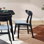 Sillas de comedor tapizadas Bastien Modern Rubberwood (Juego de 2)