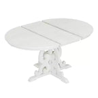 Juego de mesa de cocina de granja para 4 personas, juego de mesa de comedor redonda extensible de madera y 4 sillas tapizadas, juego de comedor retro para cocina