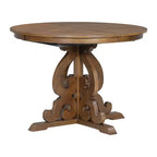 Juego de mesa de cocina de granja para 4 personas, juego de mesa de comedor redonda extensible de madera y 4 sillas tapizadas, juego de comedor retro para cocina
