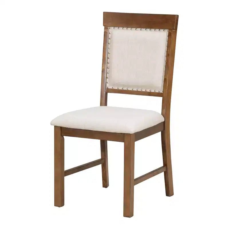 Juego de mesa de cocina de granja para 4 personas, juego de mesa de comedor redonda extensible de madera y 4 sillas tapizadas, juego de comedor retro para cocina