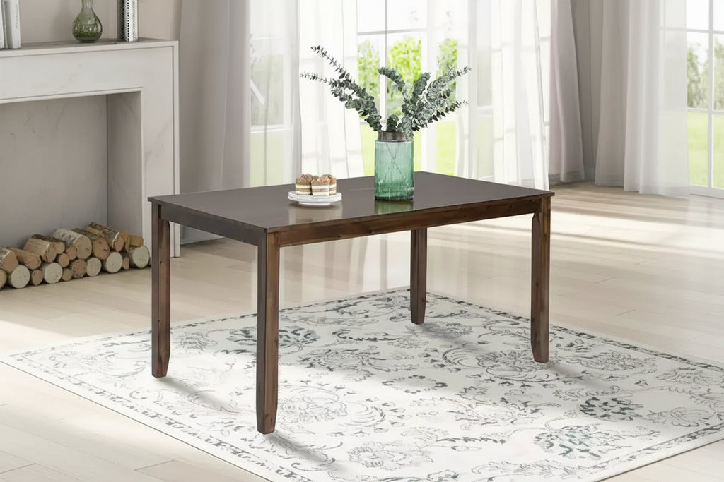 MAYEERTY Wooden Rectangular Dining Table, Walnut Kitchen Table for Small Space Only The Table