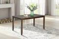 MAYEERTY Wooden Rectangular Dining Table, Walnut Kitchen Table for Small Space Only The Table