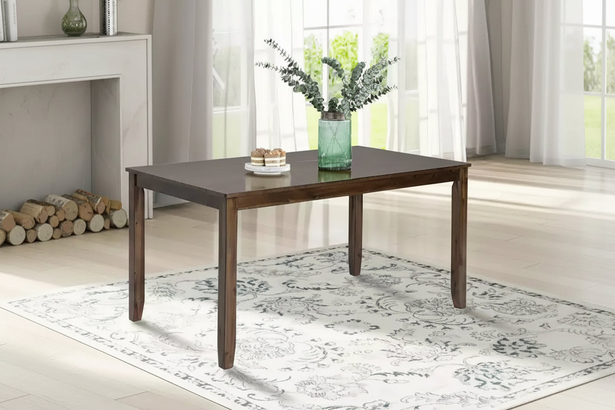 MAYEERTY Wooden Rectangular Dining Table, Walnut Kitchen Table for Small Space Only The Table