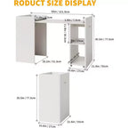 Escritorio Plegable Blanco para Computadora con Estantes de Almacenamiento - Mesa Extensible que Ahorra Espacio para Oficina en Casa y Juegos