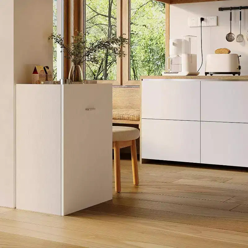 Escritorio Plegable Blanco para Computadora con Estantes de Almacenamiento - Mesa Extensible que Ahorra Espacio para Oficina en Casa y Juegos