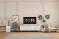JVNOXK 68-inch Modern TV Console with Grooves, Storage Doors, and Media Shelves Suitable for 55-inch and larger TVs Ideal for Living Rooms White
